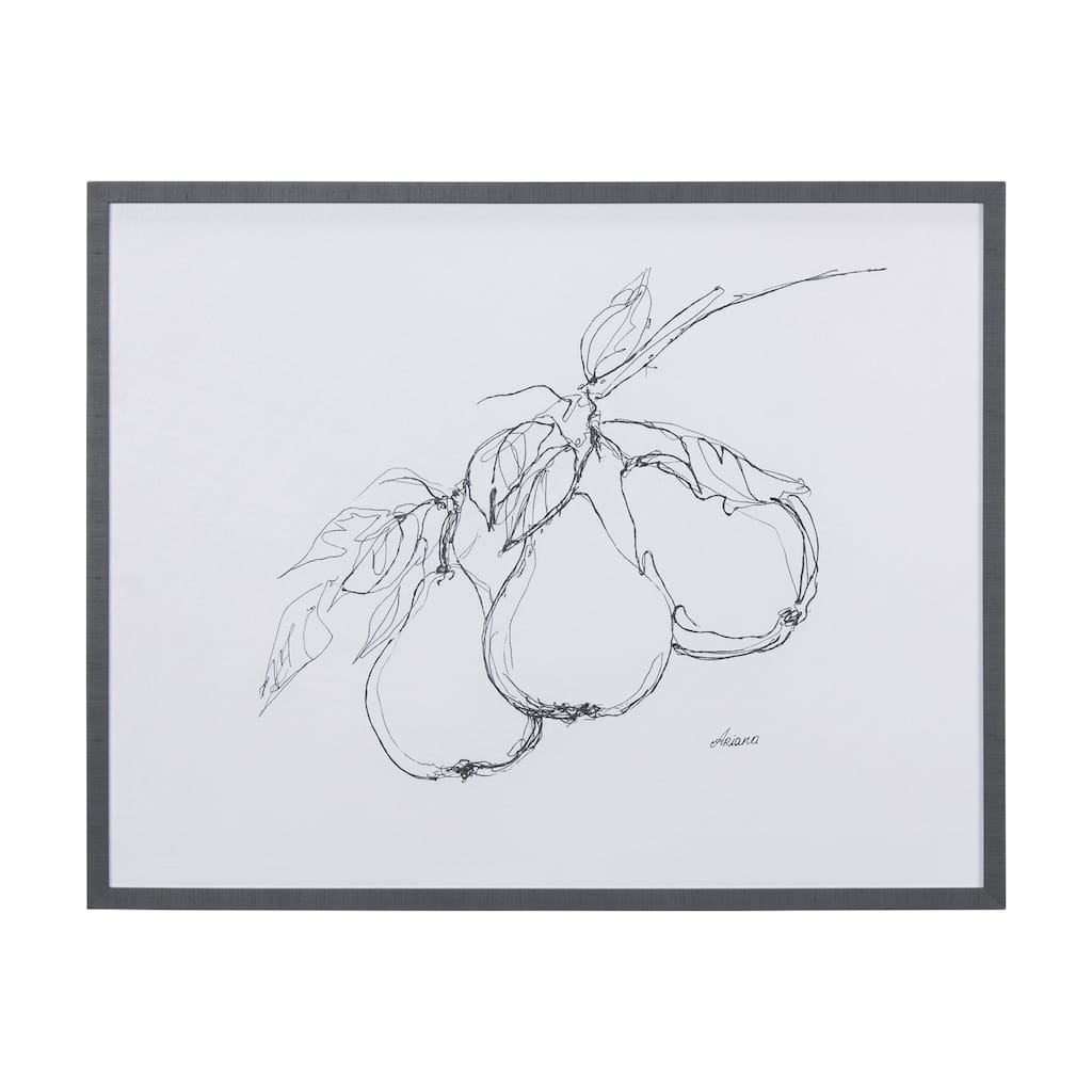Fruit Sketch Pear Framed Art Print