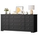 preview thumbnail 1 of 26, 12 Drawers Wood Dressers, 63" Long TV Stand Dresser for 65 Inch TV