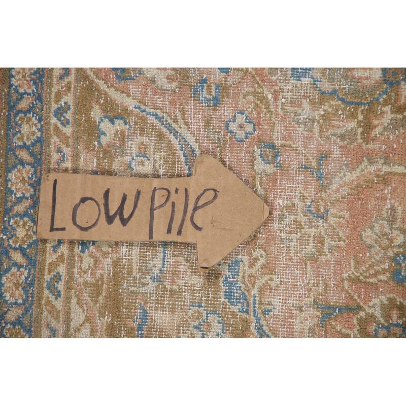 Hand Knotted Oriental 100% Wool Carpet Traditional Floral Oranges & Rust Kashan Area Rug - 9' 11'' X 6' 3''