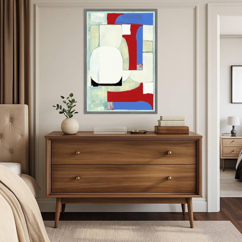 Bold Graphic Forms No. 3 by Cartissi (23 x 33 in.), Framed Canvas Wall Art Print