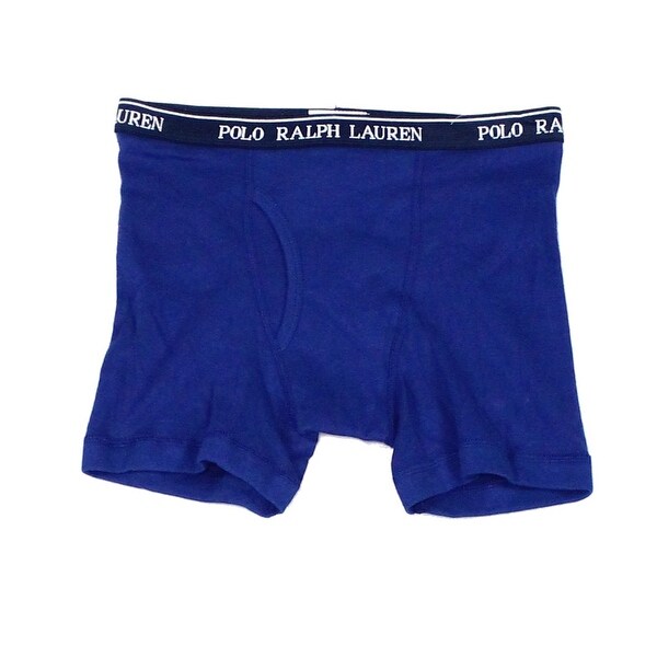 Polo Ralph Lauren Boys Underwear Blue Large L Classic Knit Boxer Brief ...