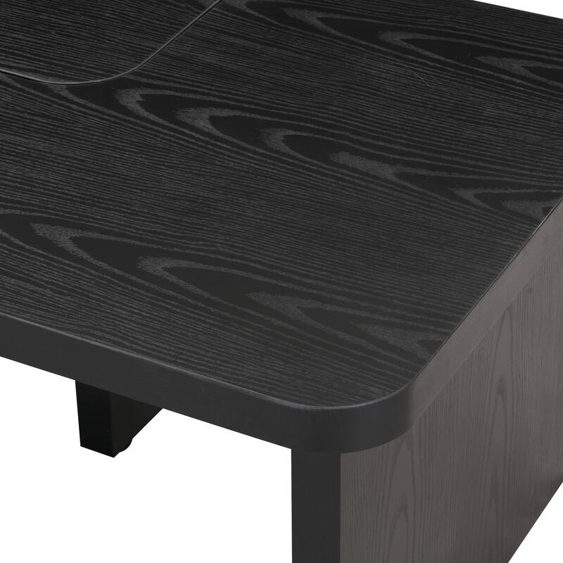 GDFStudio - Carter L-Shaped Farmhouse Coffee Table with Detachable Design