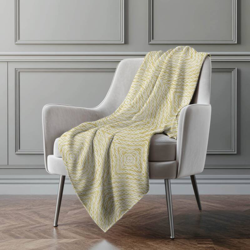 Premium Machine Washable ASB74 Modern Links Sherpa Throw Blanket