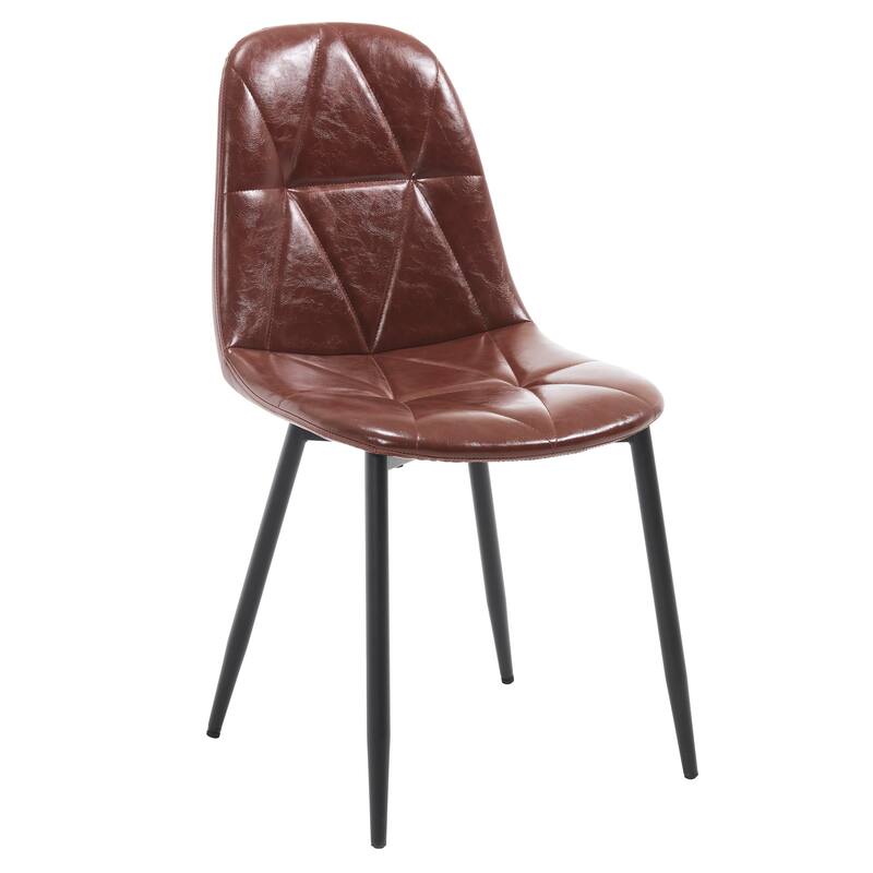 Dining Chairs Set of 2 with Metal Legs and High Back