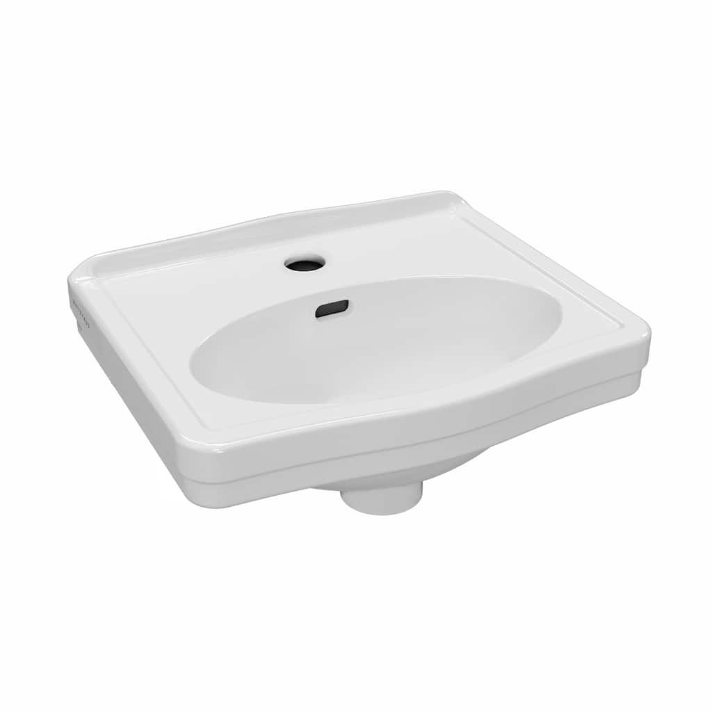 Whitehaus B-LO944 15" Oval Vitreous China Wall Mounted Bathroom Sink