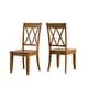 preview thumbnail 12 of 12, Eleanor Two-Tone Antique White Trestle Base 6-Piece Dining Set by iNSPIRE Q Classic Antique White Table - Oak Chairs and Bench