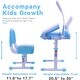 preview thumbnail 7 of 19, Kids Art Desk Drafting Table Desk Set with Adjustable Height, 40-Degree Tiltable Children Desktop, LED Light, Bookstand