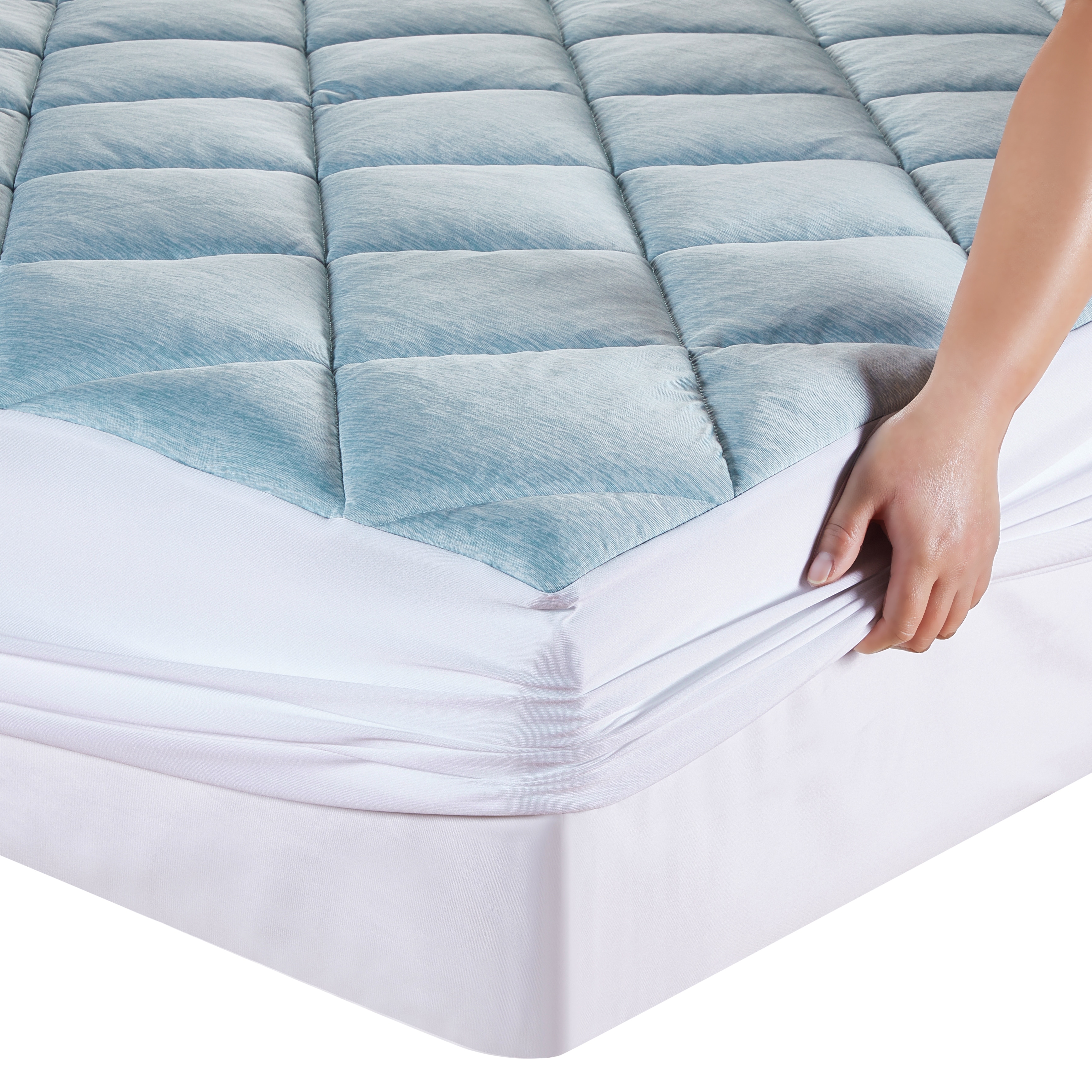 Below Zero Cooling Mattress Pad Blue 54x75 15