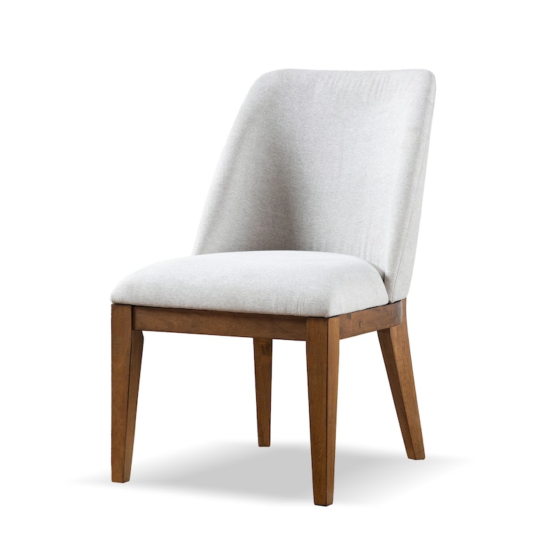 Furniture of America Leopold Rounded Solid Wood Dining Chairs (Set of 2)