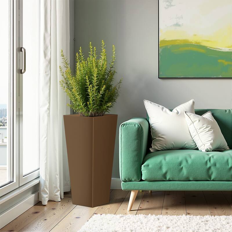 Dovelina Modern Tapered Metal Planter - Elevate Your Space, Indoors & Outdoors