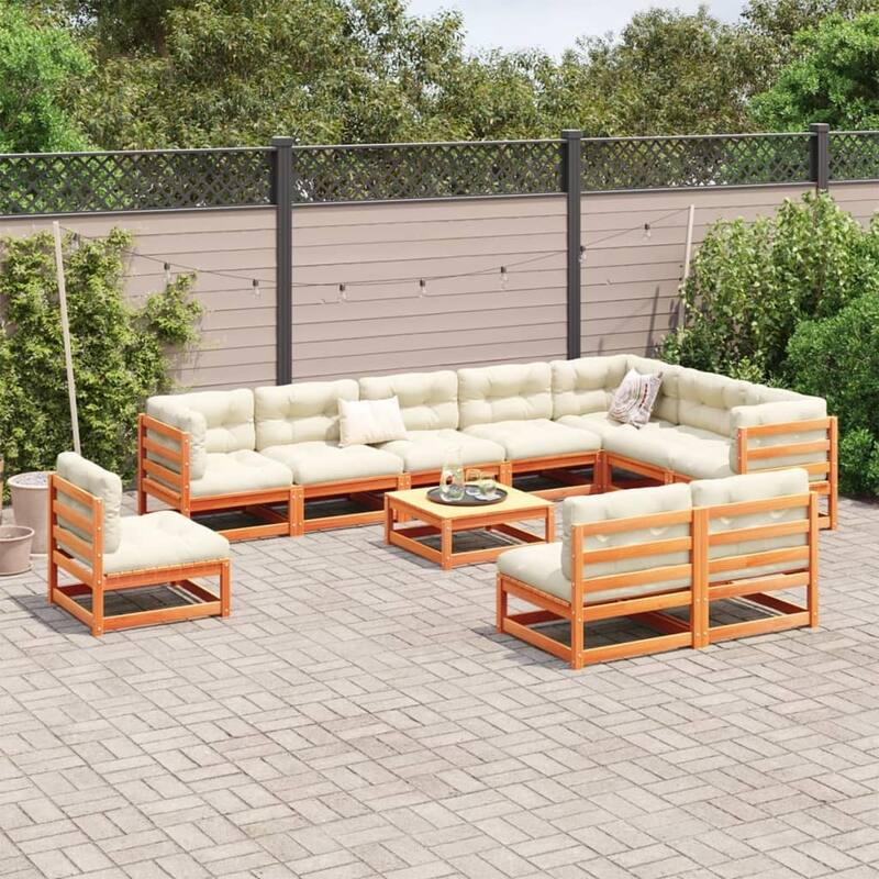 vidaXL Garden Sofa Set Wood Solid Pine Wood Large Modular