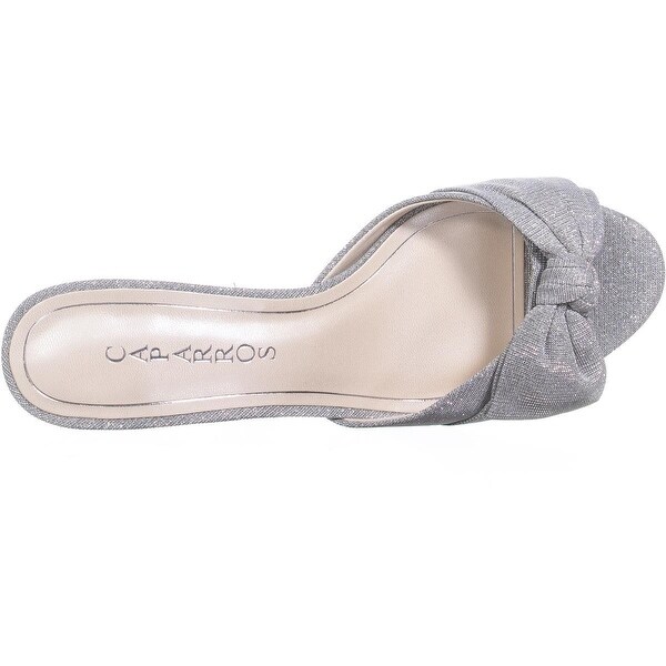 silver kitten heel sandals