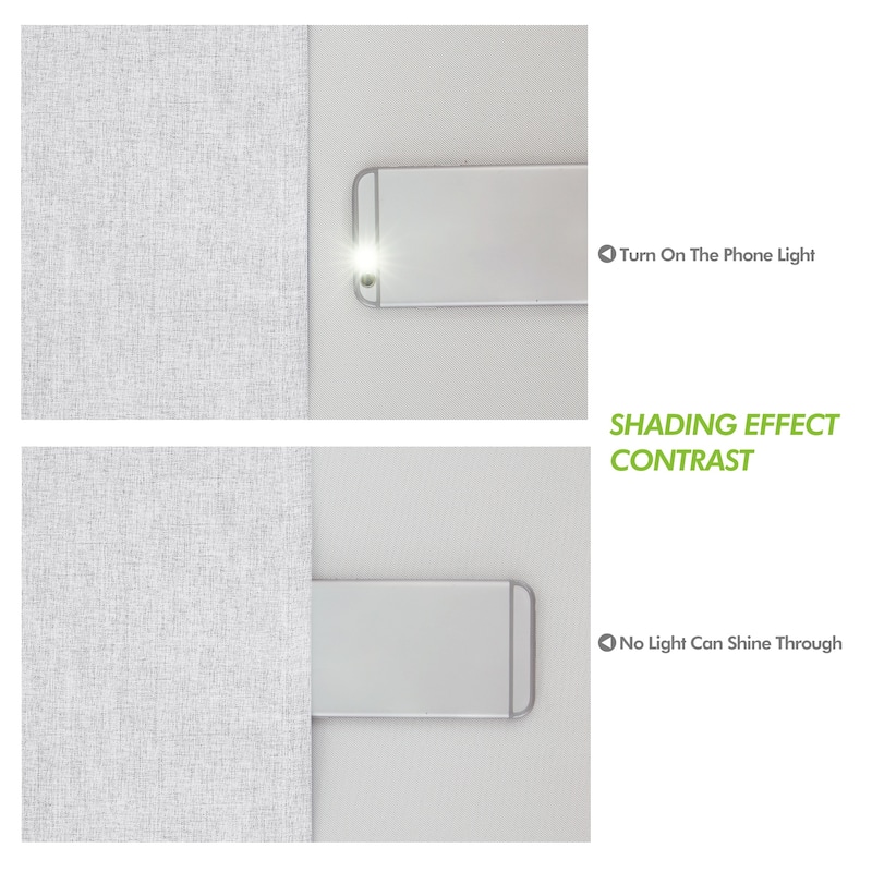 Deconovo Faux Linen Total Blackout with Coating Curtains (2 Panel)