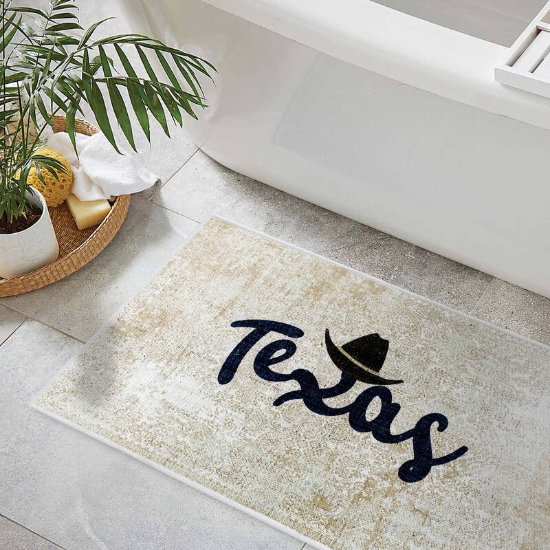 SussexHome Non-Skid Ultra-Thin Area Rugs for Laundry Room, Entryway, Bathroom and Kitchen - Washable Multipurpose Floor Mat