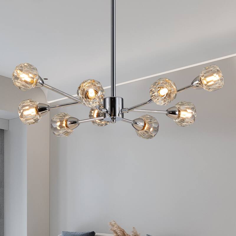 Stylish Crystal Chandelier, Kitchen Island Pendant Ceiling Lighting Fixture, Chrome Hanging Pendant Lighting Fixtures