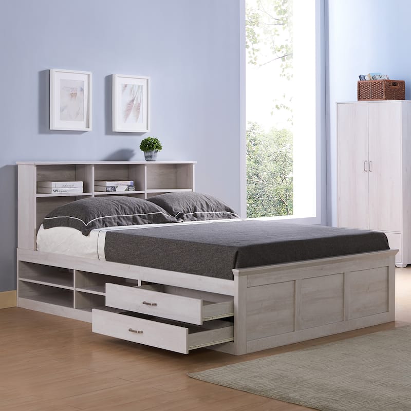 DH BASIC Transitional 2-Drawer Storage Bed by Denhour
