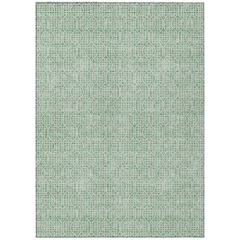 Machine Washable Indoor/ Outdoor Chantille Criss Cross Geo Rug