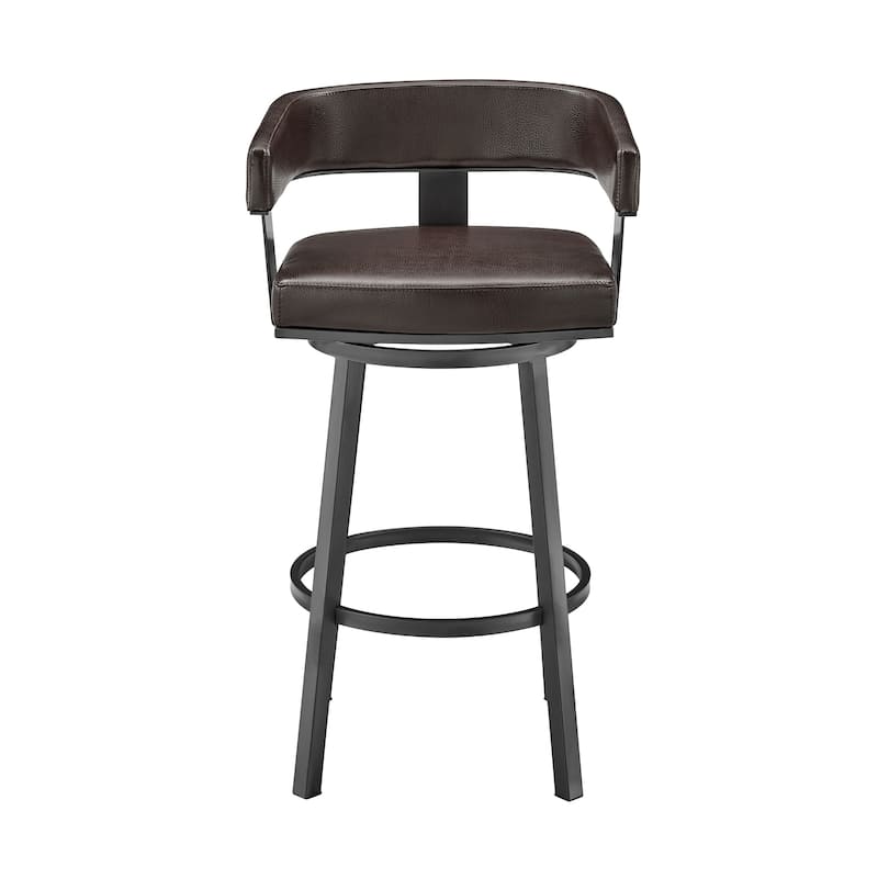 Cohen Modern Swivel Bar Stool, Upholstered Counter Chair with Metal Frame