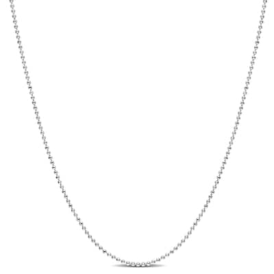 Miadora Sterling Silver Ball Chain Unisex Necklace