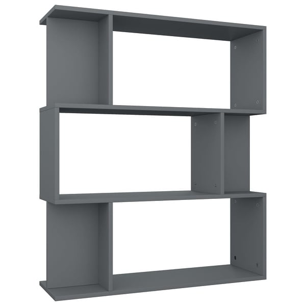 vidaXL Book Cabinet/Room Divider Gray 31.5"x9.4"x37.8"