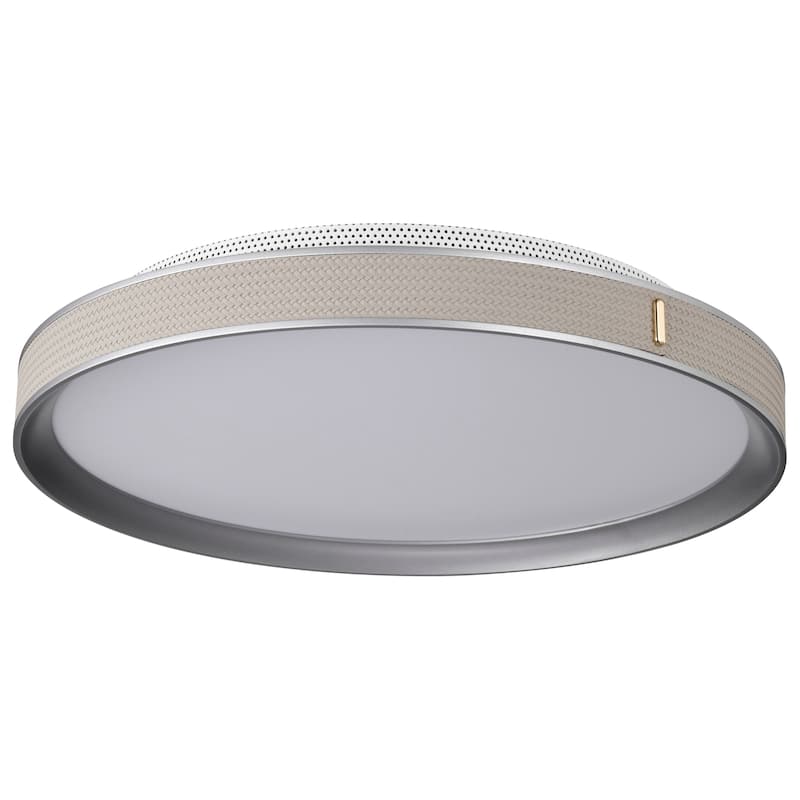 Bandon - 20 Inch LED Flush Mount - Gray with Off White Wrap - Acrylic Lens - Gray
