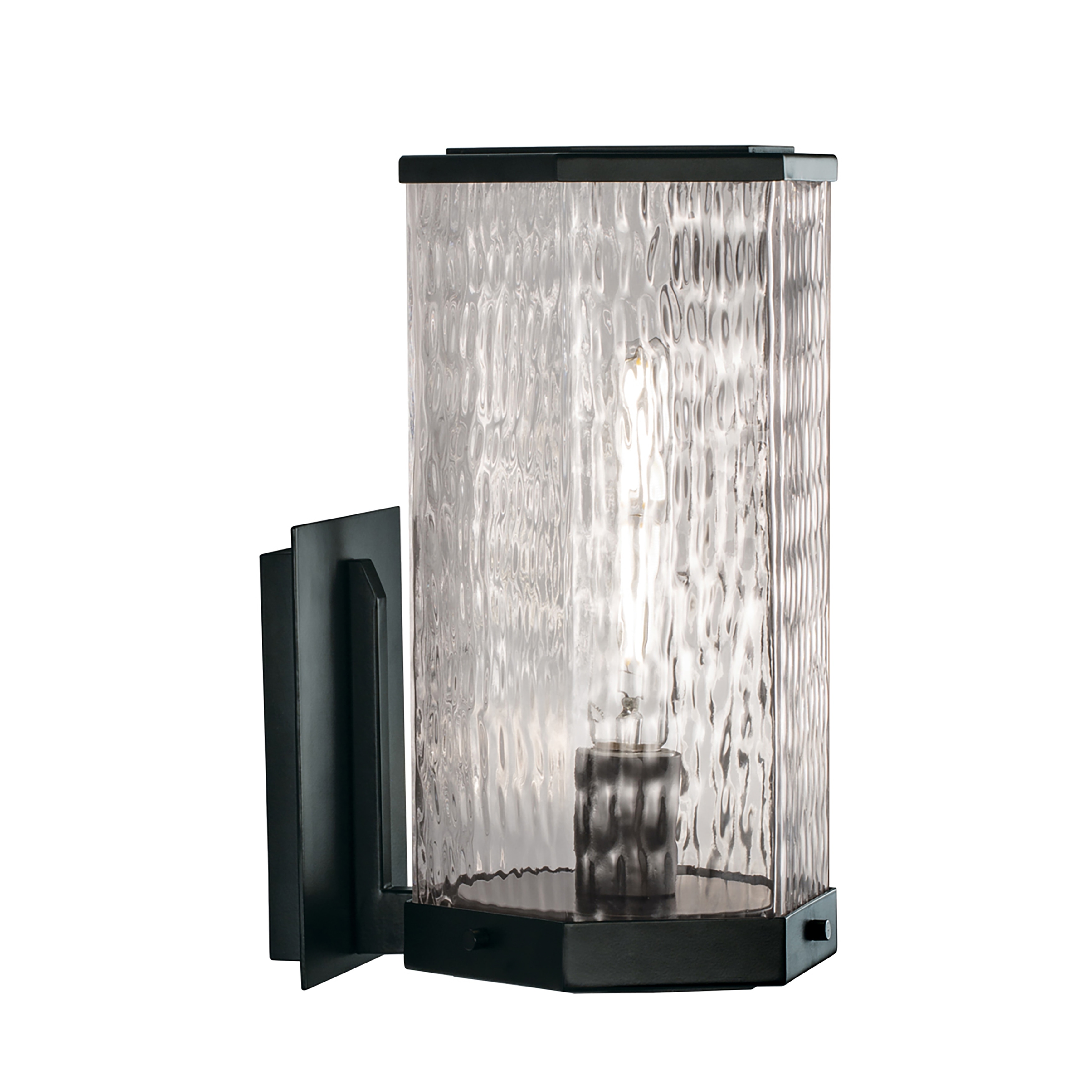 Atlas Lighting Polygon Matte Black Metal Outdoor Sconce