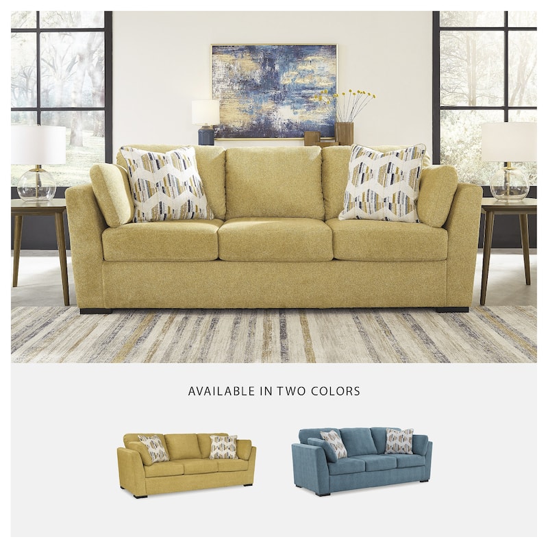 Signature Design by Ashley Keerwick Yellow Queen Sofa Sleeper - 94" W x 41" D x 39" H