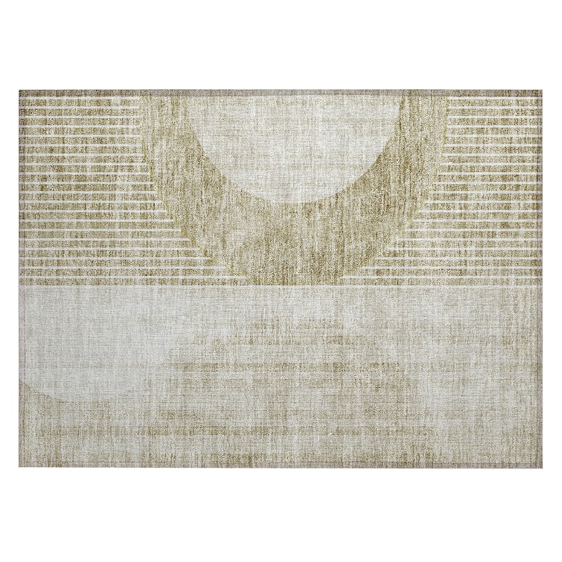 Machine Washable Indoor/ Outdoor Chantille Contemporary Geo Rug