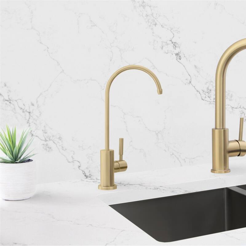 STYLISH Kitchen Sink Drinking Water Faucet, Commercial Water Filtration Faucet, Stainless Steel, Contemporary Style High-Spout