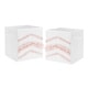 preview thumbnail 1 of 2, Boho Bohemian Foldable Fabric Storage Bins - Blush Pink and White Farmhouse Shabby Chic Designer Modern Minimalist Tufted