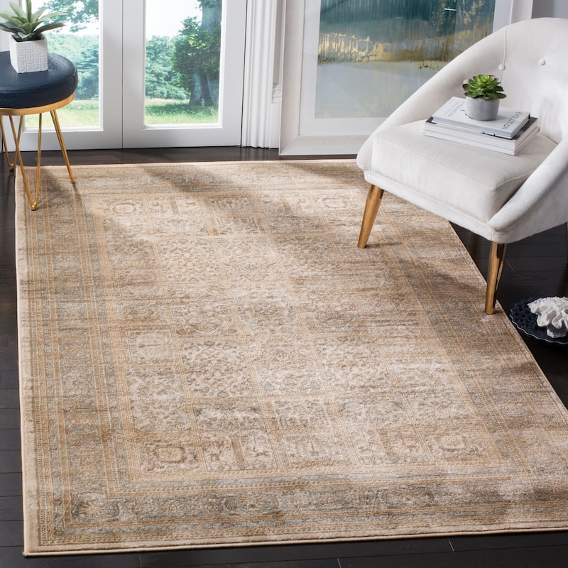 SAFAVIEH Vintage Distressed Boho Charity Oriental Rug - 4' x 5'7" - Ivory/Light Blue