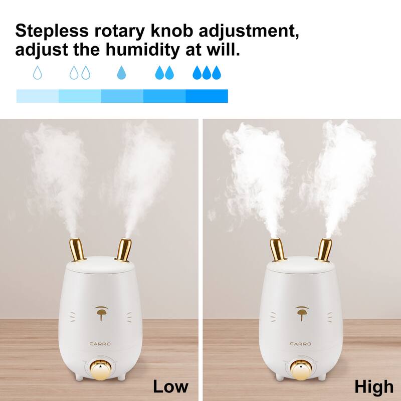3L Top Fill Mist Humidifiers for Bedroom Middle Room