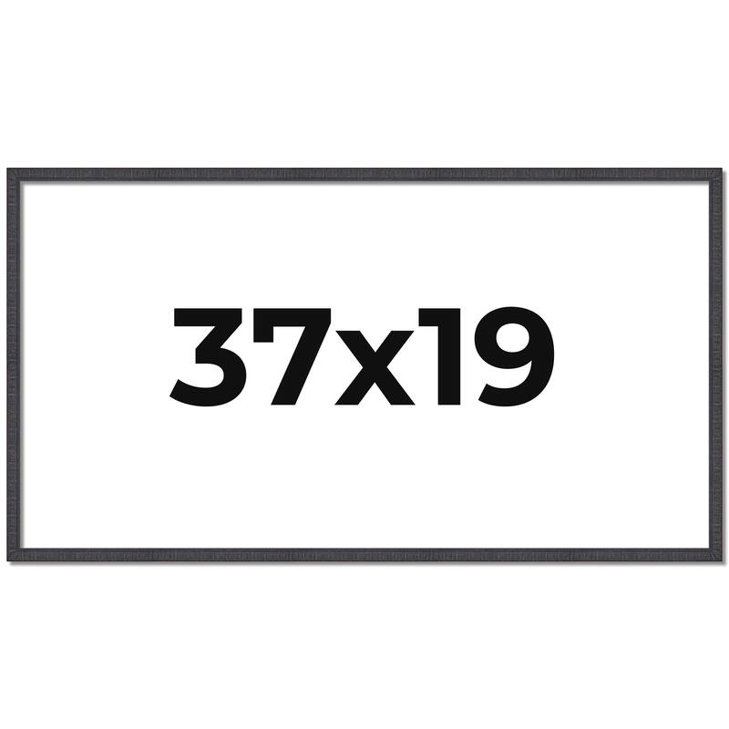 37x19 Frame Brown Solid Wood Picture Frame - Complete Modern Photo