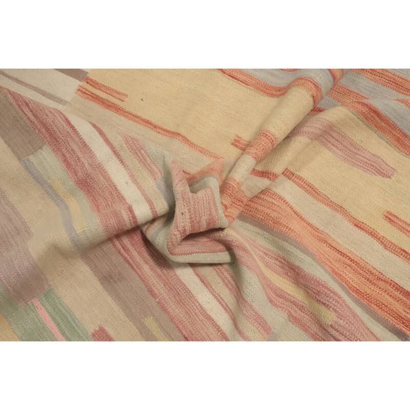 Hand Woven Southwestern Wool Multi-Colored Geometric Area Rug - 8' 1'' X 4' 11''