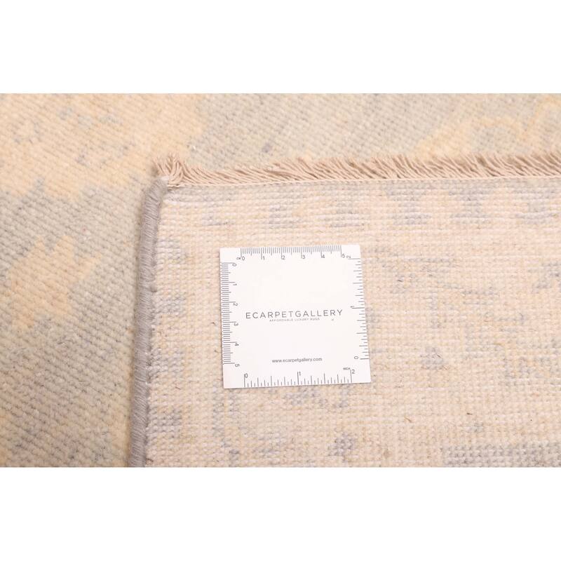 ECARPETGALLERY Hand-knotted Finest Oushak Grey Wool Rug - 3'1 x 5'0