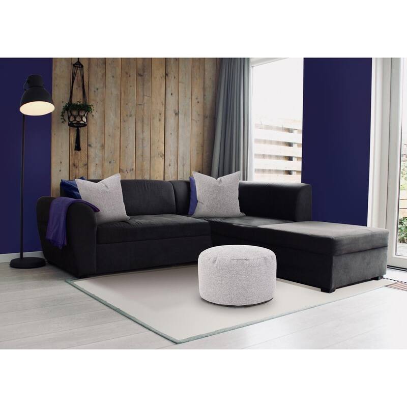 Allan Andrews Round Foot Pouf Panama Stone