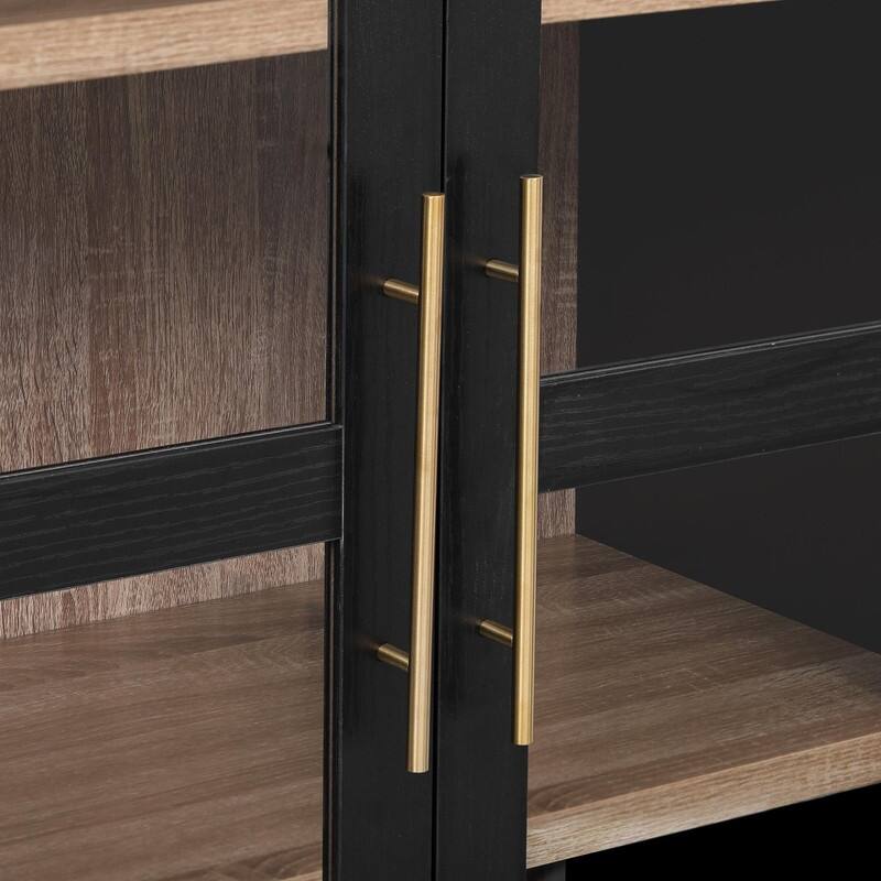 Farmhouse 71" Tall Arched Kitchen Pantry Cabinet with 2 Large Drawers, Modern Kitchen Storage Cabinets with Adjustable Shelves