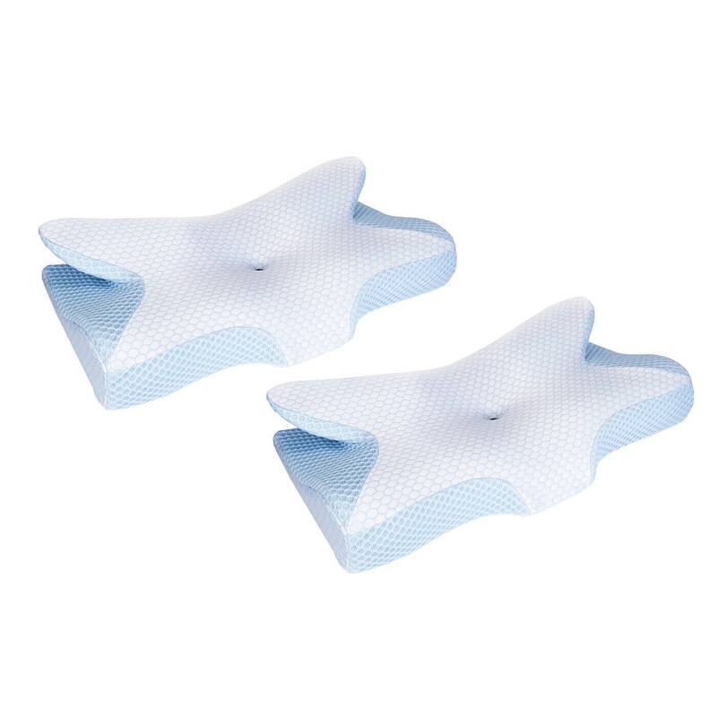 Memory Foam Butterfly Pillow for Neck and Back Support Bed Bath