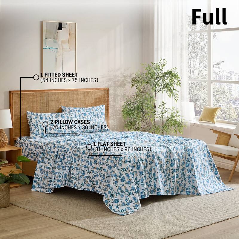 HLC.ME Floral Printed Ultra Soft Bed Sheets Set