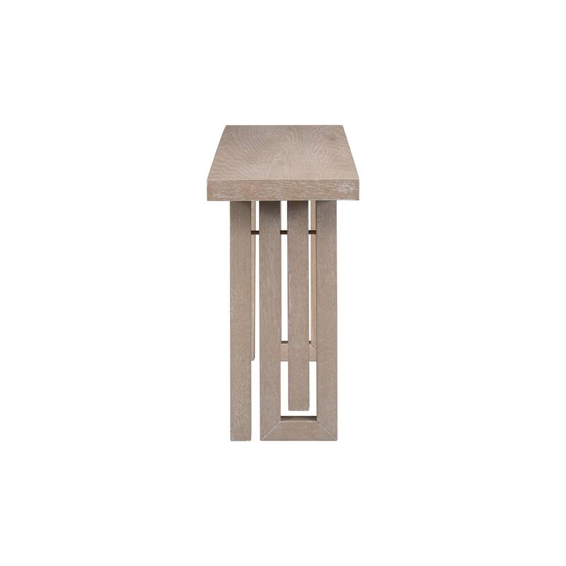 59" Modern Console Table with Distinctive Side Shapes for Entryway, Living Room