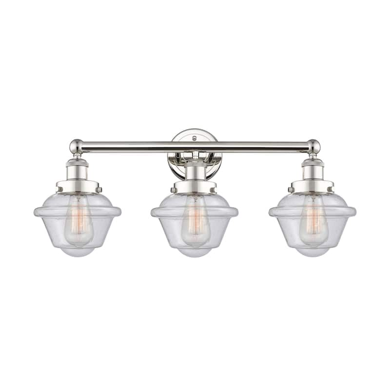 Innovations Lighting 616-3W-10-25 Oxford Vanity Oxford 3 Light 25" - Polished Nickel / Seedy