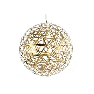 92-Light Round Gold Metal Frame LED Ceiling Fixture