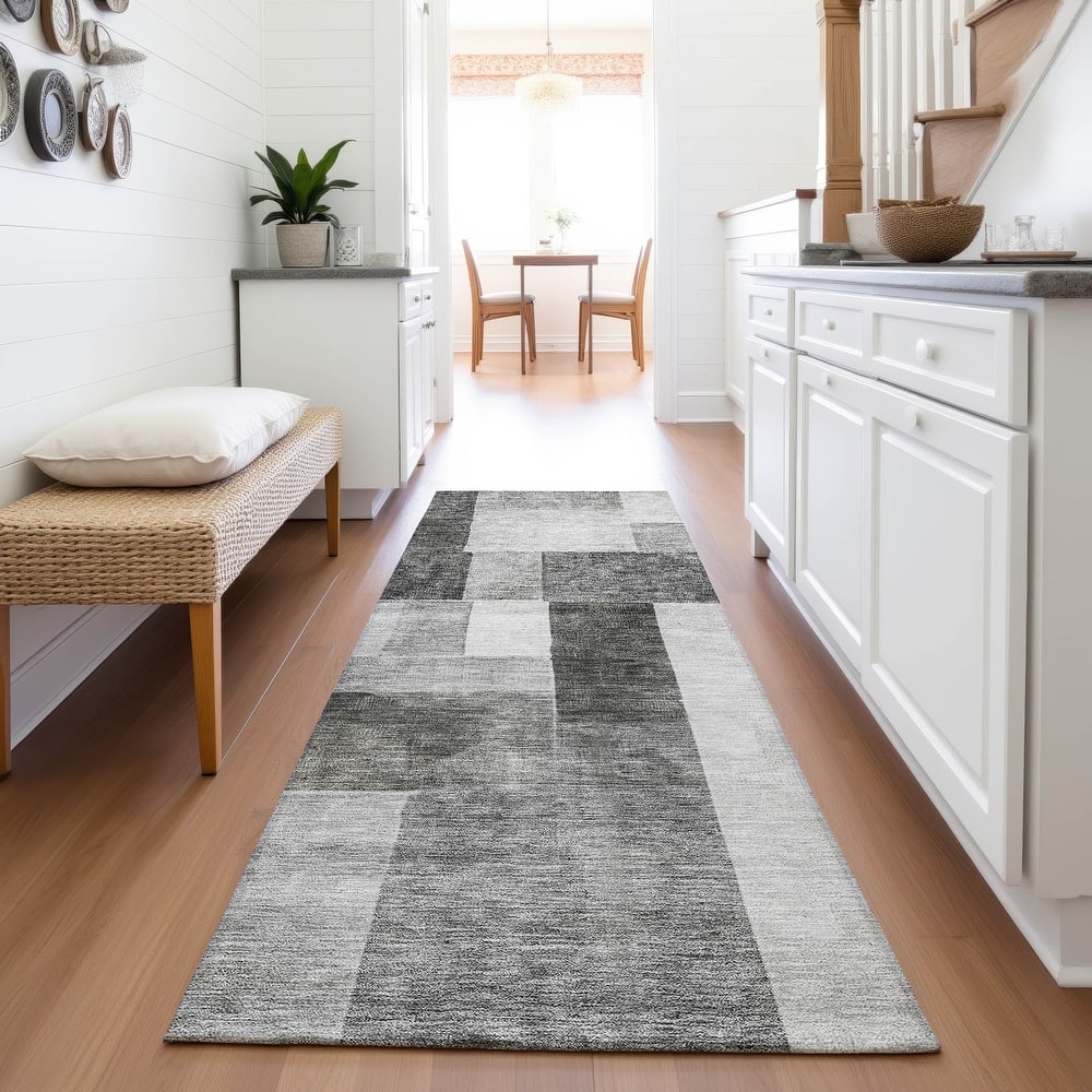 Premium Washable Super Soft Causal Blocky Mayfield Rug