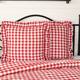 Annie Buffalo Check Euro Sham - Country Red/Antique Creme