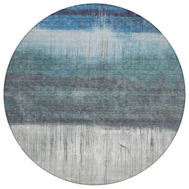 HomeRoots Abstract Transitional Rectangle Outdoor Rug
