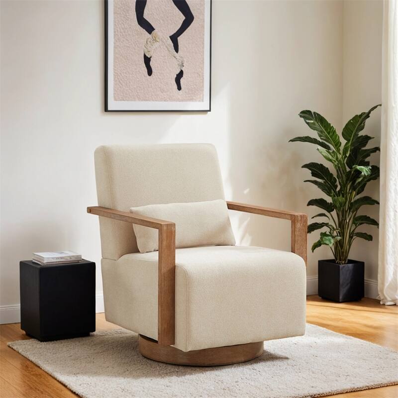 30.3"W Swivel Modern Upholstered Accent Chair,Lounge Reading Chair