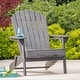 preview thumbnail 5 of 54, Hanlee Acacia Wood Folding Adirondack Chair by Christopher Knight Home - 29.50" W x 35.75" D x 34.25" H Dark Grey