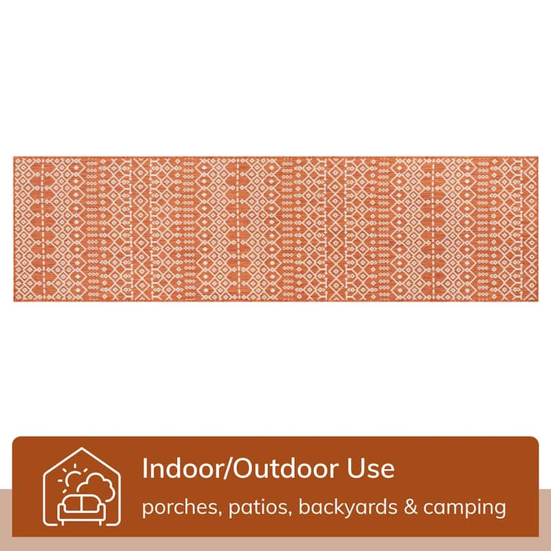 Well Woven Medusa Nord Nordic Lattice Indoor Outdoor Area Rug