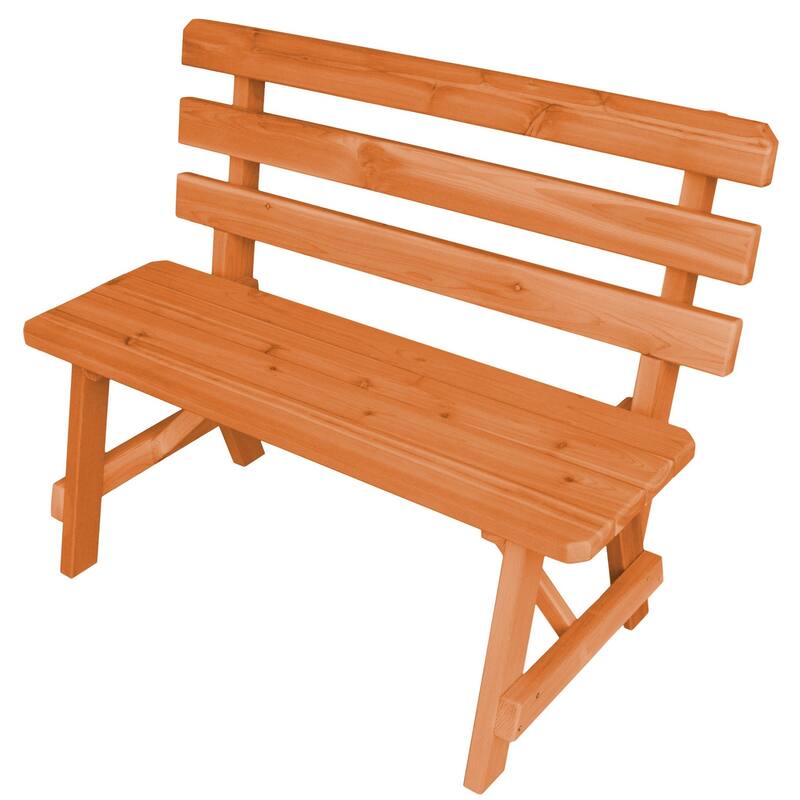 Cedar 5' Traditional Backed Bench