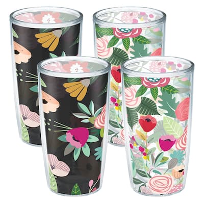 Tervis Modern Tabletop Collection Made in USA Double Walled Insulated Tumbler, Assorted - 16oz - 4pk - Unlidded